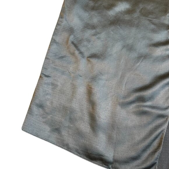 Diane Von Furstenberg Lyla Grey Sleeveless Shift Dress High Slit Size Small - Picture 6 of 12